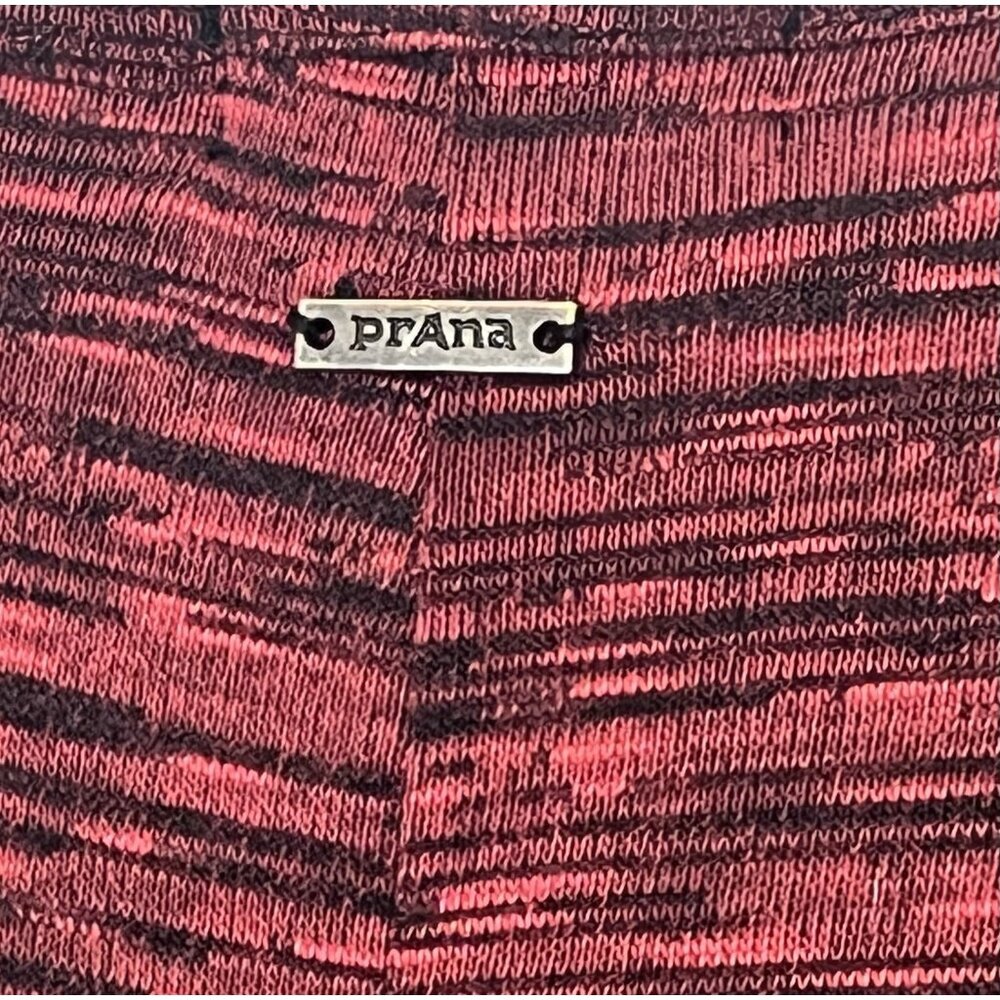 Prana Women Dress Medium Size Burgundy V-Neck Wrap Style Stretch Long Sleeves - Picture 10 of 10